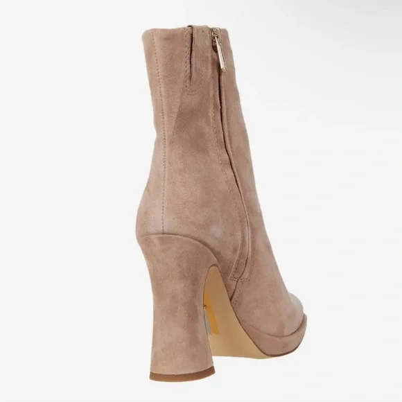 Sam Edelman Jaye Suede Taupe Heeled Boots - Picture 8 of 9